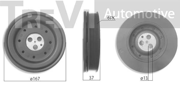 TREVI AUTOMOTIVE skriemulys, alkūninis velenas PC1198